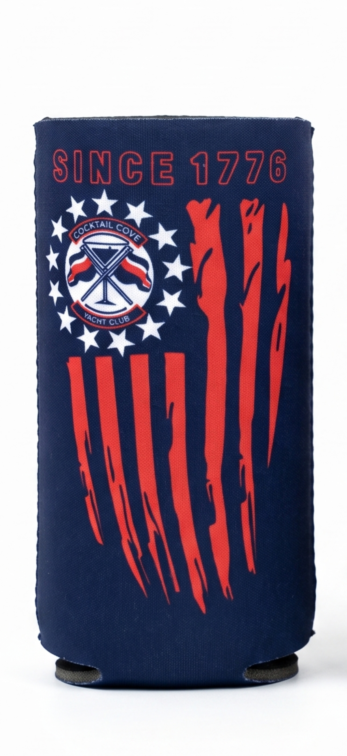 Since 1776 slim can koozie, included in the 3-pack
